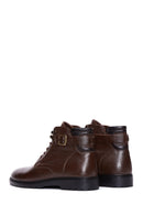 Men's Brown Leather Zippered Boots | Derimod Men's Brown Leather Zippered Boots | Derimod