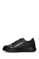 Men's Black Leather Casual Sneaker | Derimod Men's Black Leather Casual Sneaker | Derimod