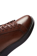 Erkek Kahverengi Deri Casual Sneaker | Derimod Erkek Kahverengi Deri Casual Sneaker | Derimod