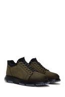 Men's Khaki Nubuck Leather Casual Shoes | Derimod Men's Khaki Nubuck Leather Casual Shoes | Derimod