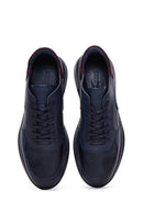 Erkek Lacivert Deri Sneaker | Derimod Erkek Lacivert Deri Sneaker | Derimod