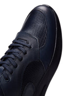 Erkek Lacivert Deri Sneaker | Derimod Erkek Lacivert Deri Sneaker | Derimod