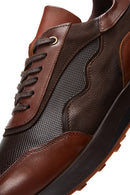 Erkek Siyah Deri Detaylı Sneaker | Derimod Erkek Siyah Deri Detaylı Sneaker | Derimod