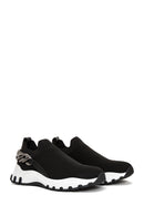 Kadın Siyah Kalın Tabanlı Zincirli Sneaker | Derimod Kadın Siyah Kalın Tabanlı Zincirli Sneaker | Derimod