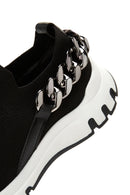 Kadın Siyah Kalın Tabanlı Zincirli Sneaker | Derimod Kadın Siyah Kalın Tabanlı Zincirli Sneaker | Derimod