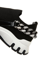 Kadın Siyah Kalın Tabanlı Zincirli Sneaker | Derimod Kadın Siyah Kalın Tabanlı Zincirli Sneaker | Derimod