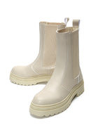 Women's Cream Chelsea Boots | Derimod Women's Cream Chelsea Boots | Derimod