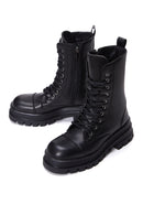 Kadın Siyah Fermuarlı Klasik Postal Bot | Derimod Kadın Siyah Fermuarlı Klasik Postal Bot | Derimod