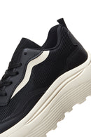 Kadın Siyah Kalın Tabanlı Sneaker | Derimod Kadın Siyah Kalın Tabanlı Sneaker | Derimod