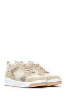 Women's Beige Lace-up Sneaker | Derimod Women's Beige Lace-up Sneaker | Derimod
