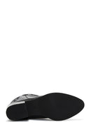 Women's Black Heeled Cowboy Boots | Derimod Women's Black Heeled Cowboy Boots | Derimod