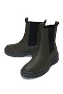 Women's Khaki Chelsea Boots | Derimod Women's Khaki Chelsea Boots | Derimod