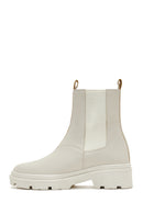Women's Cream Chelsea Boots | Derimod Women's Cream Chelsea Boots | Derimod