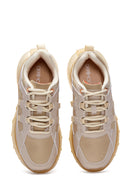 Women's Beige Thick Soled Sneaker | Derimod Women's Beige Thick Soled Sneaker | Derimod
