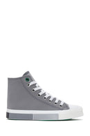 Women's Gray High Top Sneaker | Derimod Women's Gray High Top Sneaker | Derimod