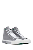 Women's Gray High Top Sneaker | Derimod Women's Gray High Top Sneaker | Derimod