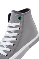 Women's Gray High Top Sneaker | Derimod Women's Gray High Top Sneaker | Derimod