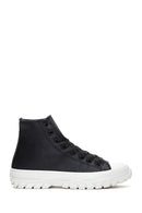 Women's Black High Top Sneaker | Derimod Women's Black High Top Sneaker | Derimod