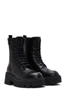 Women's Black Zippered Thick Soled Boots | Derimod Women's Black Zippered Thick Soled Boots | Derimod