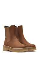 Women's Tan Suede Chelsea Boots | Derimod Women's Tan Suede Chelsea Boots | Derimod