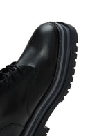 Women's Black Thick Soled Zippered Flat Boots | Derimod Women's Black Thick Soled Zippered Flat Boots | Derimod