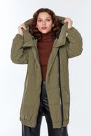 Helsinki Women's Khaki Softwear Coat | Derimod Helsinki Women's Khaki Softwear Coat | Derimod