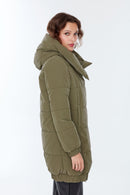 Helsinki Women's Khaki Softwear Coat | Derimod Helsinki Women's Khaki Softwear Coat | Derimod