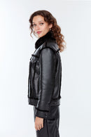 Mirage Women's Leather Coat | Derimod Mirage Women's Leather Coat | Derimod