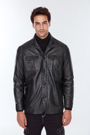 Immobile Men's Leather Jacket | Derimod Immobile Men's Leather Jacket | Derimod
