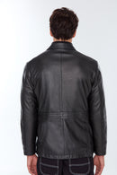 Immobile Men's Leather Jacket | Derimod Immobile Men's Leather Jacket | Derimod