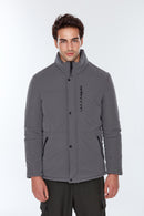 Berlin Men's Gray Softwear Coat | Derimod Berlin Men's Gray Softwear Coat | Derimod