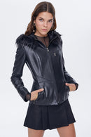 Juliette Women's Leather Jacket | Derimod Juliette Women's Leather Jacket | Derimod
