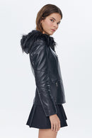 Juliette Women's Leather Jacket | Derimod Juliette Women's Leather Jacket | Derimod