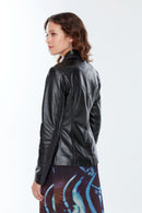 Kelly Women's Black Leather Jacket | Derimod Kelly Women's Black Leather Jacket | Derimod