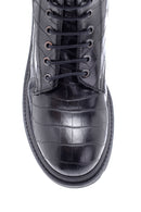 Women's Crocodile Patterned Boots | Derimod Women's Crocodile Patterned Boots | Derimod