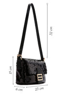 Women's Black Sequin Shoulder Bag | Derimod Women's Black Sequin Shoulder Bag | Derimod