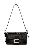 Women's Black Sequin Shoulder Bag | Derimod Women's Black Sequin Shoulder Bag | Derimod