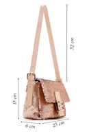 Women's Pink Sequin Shoulder Bag | Derimod Women's Pink Sequin Shoulder Bag | Derimod