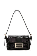 Women's Black Sequin Shoulder Bag | Derimod Women's Black Sequin Shoulder Bag | Derimod