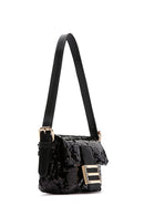 Women's Black Sequin Shoulder Bag | Derimod Women's Black Sequin Shoulder Bag | Derimod