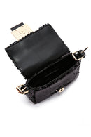 Women's Black Sequin Shoulder Bag | Derimod Women's Black Sequin Shoulder Bag | Derimod