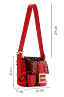 Women's Red Sequin Shoulder Bag | Derimod Women's Red Sequin Shoulder Bag | Derimod