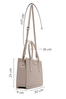 Women's Beige Knitted Shoulder Bag | Derimod Women's Beige Knitted Shoulder Bag | Derimod