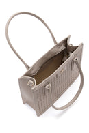 Women's Beige Knitted Shoulder Bag | Derimod Women's Beige Knitted Shoulder Bag | Derimod