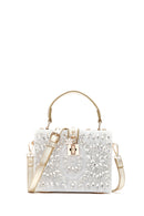 Women's White Stone Handbag | Derimod Women's White Stone Handbag | Derimod