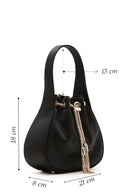 Women's Black Satin Clutch Bag | Derimod Women's Black Satin Clutch Bag | Derimod
