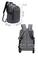 D-Pack Unisex Gray Technological Fabric Backpack | Derimod D-Pack Unisex Gray Technological Fabric Backpack | Derimod