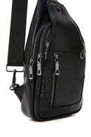 Men's Black Leather Crossbody Bag | Derimod Men's Black Leather Crossbody Bag | Derimod