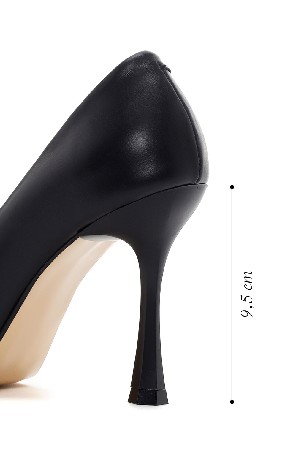 Kadın Siyah Deri Stiletto