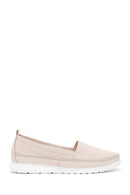 Kadın Bej Deri Comfort Loafer | Derimod Kadın Bej Deri Comfort Loafer | Derimod